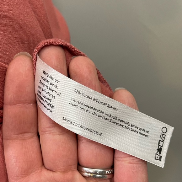 Ladies Eileen Fisher Coral Viscose Stretch Tunic Blouse Top Size 1X - Picture 5 of 7